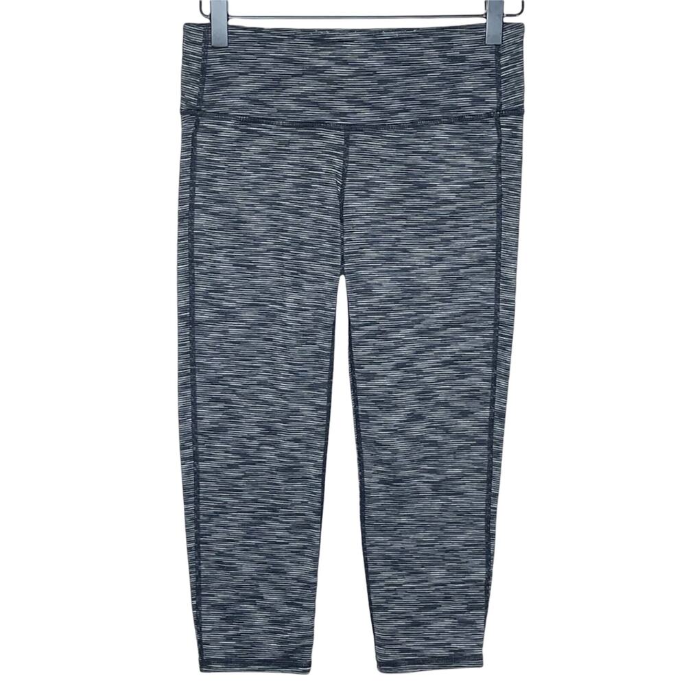 ATHLETA black & gray space dye crop leggings size small